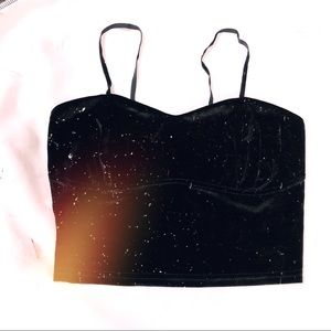 Sexy Black Top Suede